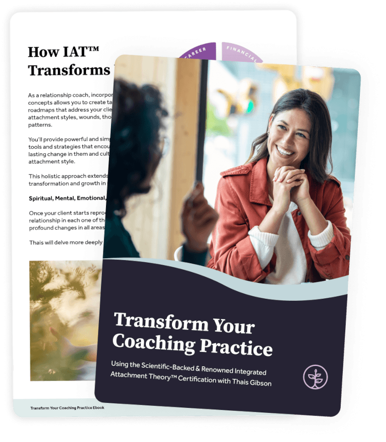 A mockup of the ebook 'Transform Your Coaching Practice